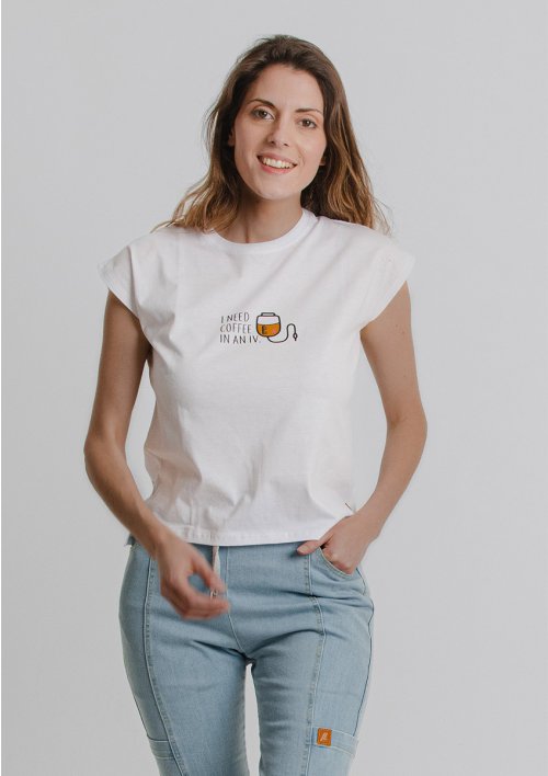 Remera mujer estampada coffee