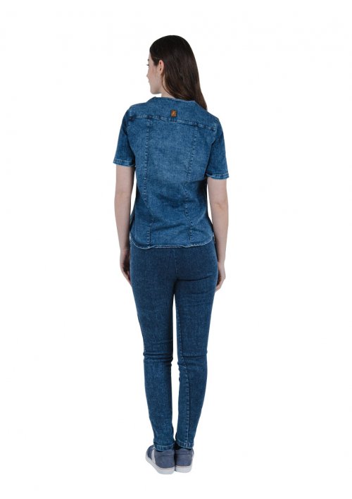 Ambo denim femenino